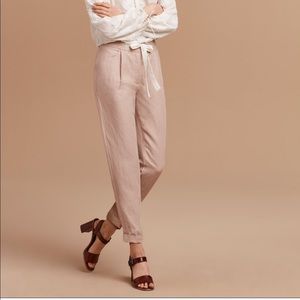 Wilfred Aritzia Allant Crepe Dusty Pink Tapered Crop Pants